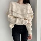 Rhinestone Ruffle Sweater