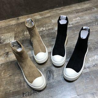 Elastic Fabric Short Boots
