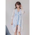 Bold-pattern Lace Robe Jacket