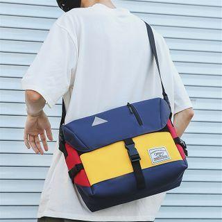 Buckled Paneled Crossbody Bag