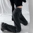Asymmetrical Mid Waist Wide Leg Pants