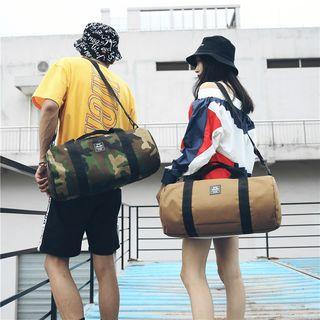 Applique Canvas Boston Bag