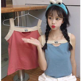 Embroidered Eyes Camisole Top