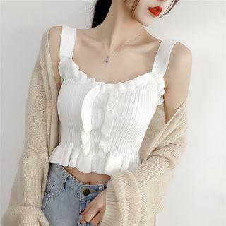 Ruffle Trim Knit Camisole