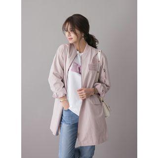 Zip-up Long Cotton Jacket