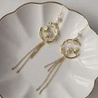 Faux Pearl Drop Earring 1 Pair - 1281 - White Faux Pearl - Gold - One Size