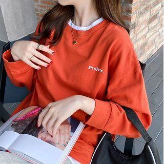 Embroidered Loose-fit Sweatshirt In 5 Colors