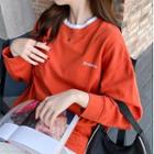 Embroidered Loose-fit Sweatshirt In 5 Colors