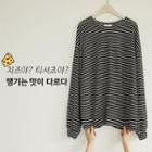 Blouson-sleeve Stripe T-shirt
