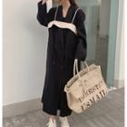 Plain Long Blazer / Cropped Camisole