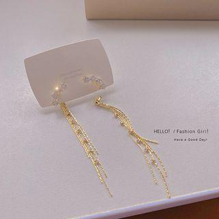 Rhinestone Drop Earring 1 Pair - E5215 - Gold - One Size