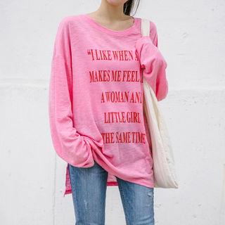 Lettering M Lange Oversized T-shirt