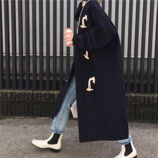 Toggle-button Coat Dark Blue - One Size
