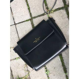 Logo Printed Flap Satchel