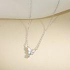 925 Sterling Silver Shell Butterfly Pendent Necklace