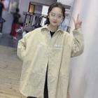 Long-sleeve Corduroy Long Shirt