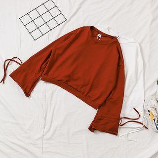 Bell Sleeve Cropped Top