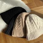 Woolen Cable-knit Bucket Hat