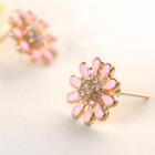 Flower Earrings  Pink - One Size