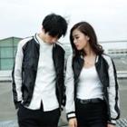 Couple Matching Floral Embroidered Bomber Jacket