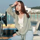 Piped Puff-sleeve Light Jacket