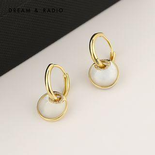 Shell Alloy Dangle Earring 1 Pair - Dangle Earring - Gold & White - One Size