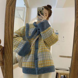 Collared Houndstooth Jacket