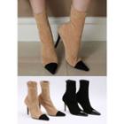 Pointy-toe Faux-suede Short Boots