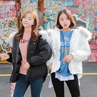 Faux-fur Trim Puffer Jacket