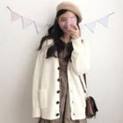 Buttoned Cardigan Light Brown - One Size