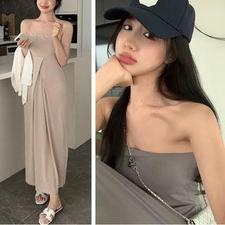 Plain Light Jacket / Plain Tube Dress