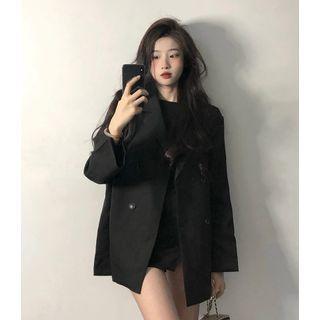 Double Breasted Blazer / Long-sleeve A-line Dress