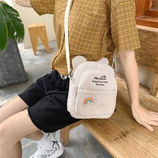 Transparent Pocket Nylon Zip Crossbody Bag