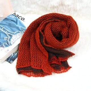 Two-tone Scarf Orange - One Size