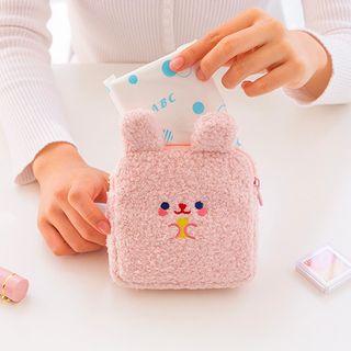 Furry Cartoon Animal Zip Pouch