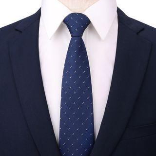Dotted Neck Tie 1 Pc - Dotted Neck Tie - Dark Blue - One Size