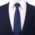 Dotted Neck Tie 1 Pc - Dotted Neck Tie - Dark Blue - One Size