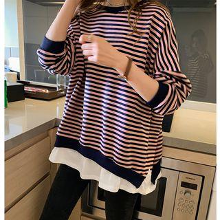 Striped Mock-two Piece Top