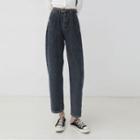 Set: Cropped Harem Jeans + Faux Leather Belt