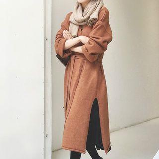 Long-sleeve Knit Long Jacket