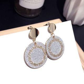 Disc Drop Earring 1 Pair - Gold - One Size