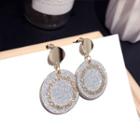 Disc Drop Earring 1 Pair - Gold - One Size