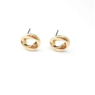 Mini-chain Stud Earrings Gold - One Size