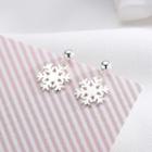 925 Sterling Silver Snowflake Dangle Earring Silver - One Size