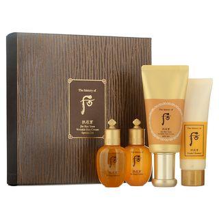 The History Of Whoo - Gongjinhyang Jin Hae Yoon Wrinkle Sun Cream Special Set: Sun Cream Spf50+ Pa+++ 50ml + In Yang Balancer 20ml + In Yang Lotion 20ml + Foam Cleanser 40ml