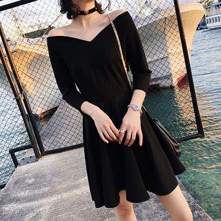 Off-shoulder Mini A-line Dress