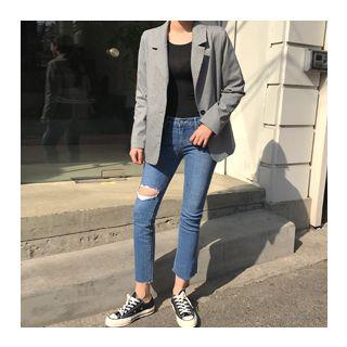 Cutout-accent Straight-cut Jeans