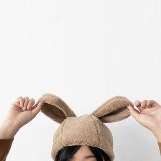 Faux Fur Rabbit Ear Brimless Hat