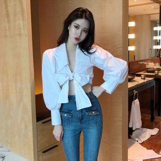 Tied Cropped Shirt