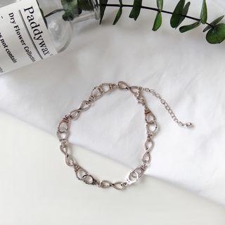Infinity Handcuff Choker 1 Pc - Silver - One Size